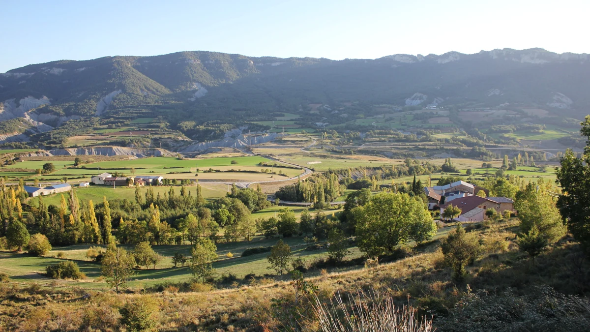 Paisaje del Valle de Lierp, en la comarca aragonesa de Ribagorza